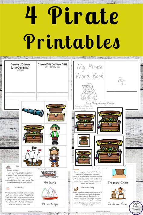 pirate printables simple living creative learning