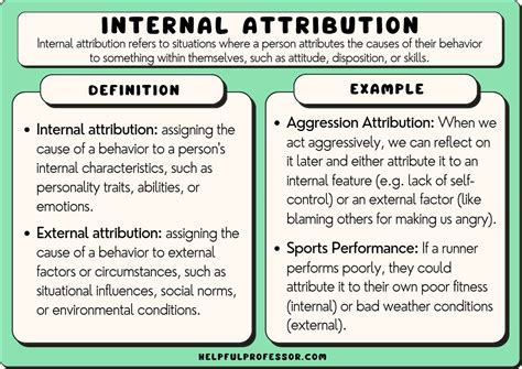 internal attribution  examples  definition