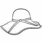 Hat Coloring Sun Colouring Cap Hats Template Floppy Printable Drawing Hard Pages Chef Color Graduation Police Fancy Clipart Clip Kids sketch template