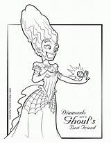 Frankenstein Coloring Bride Sheet Drawing Pages Getdrawings Popular Coloringhome sketch template