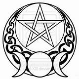 Wiccan Coloring Pages Wicca Pagan Pentacle Symbol Tattoo Goddess Pentagram Triple Clipart Drawings Symbols Moon Witch Tattoos Printable Celtic Sketch sketch template
