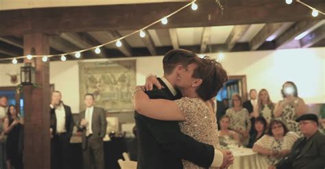 mother with ms dances with her son at his wedding popsugar love and sex