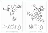 Winter Sports Activities Kids Coloring Olympic Pages Printables Sport Preschool Olympics Choose Board Games sketch template