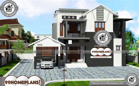 modern villa design home design  double floor house plans