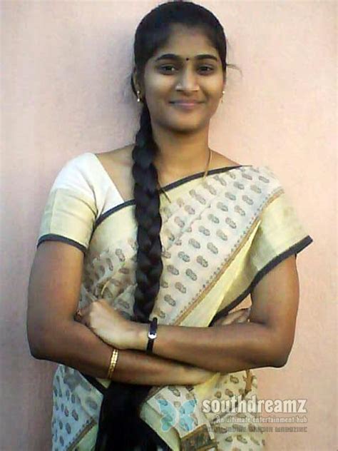 Homely Long Haired Kerala Women Wearing Saree South
