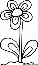 Flower Coloring Pages Single Printable Color Print Views Getcolorings Colori sketch template