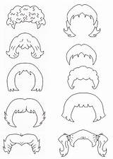 Hair Coloring Pages Template Curly Printable sketch template
