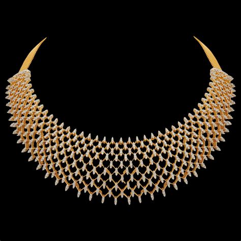 lightweight  heavy  gold diamond necklace earrings set