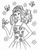 Coloring Pages Girls Teen Teenagers Teenage Colouring Girl Printable Template Pdf Cute Templates Books раскраски Visit Print Kids Acessar Cool sketch template