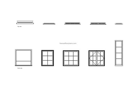 casement windows  cad drawings