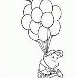 Coloring Flying Disney Baloons Russell Netart sketch template