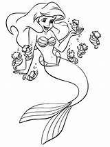 Coloring Disney Pages Cartoons Cartoon Ariel Princess Color Drawing Mermaid Little Printable Kids Colouring Print Girls Characters Para Comments Dibujos sketch template