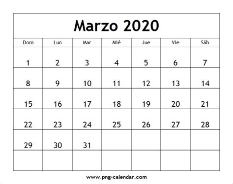 marzo calendario imprimir spanish calendar