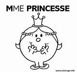 Princesse Monsieur Mme Colorier Coloriages Imprimé Fois Jecolorie sketch template