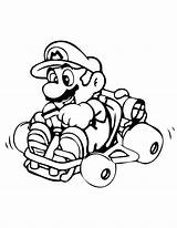 Mario Kart Coloringtop sketch template