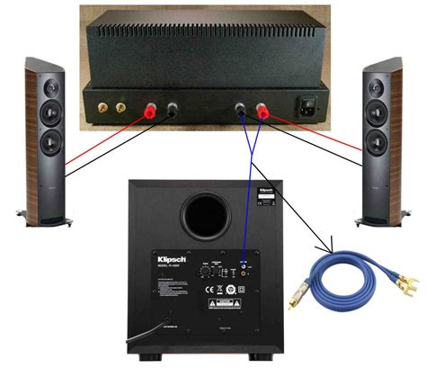 stereo  subwoofer amp connection subwoofers  klipsch audio community