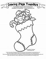Christmas Stocking Coloring Color Pages Big Template Calendar Crafts Site Book sketch template