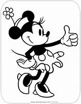 Classic Coloring Minnie Pages Mouse Disneyclips Giving Thumbs sketch template