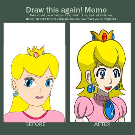 draw it again meme princess peach by bmaster4114 on deviantart