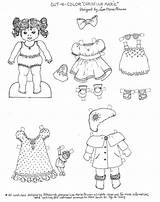 Doll Paper Coloring Pages Baby Dolls Life Color Colouring Printable Vintage Template Christina Friend Honor Daughter Created She Little When sketch template