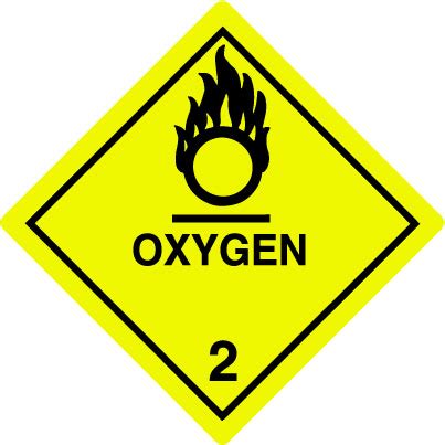 warning oxygen label barcodes