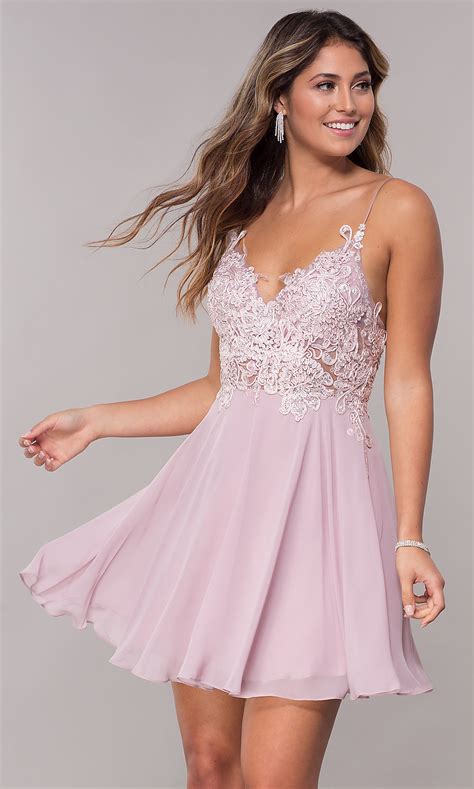 homecoming short lace bodice party dress promgirl