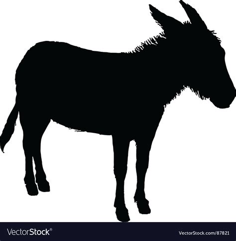 donkey silhouette royalty  vector image vectorstock