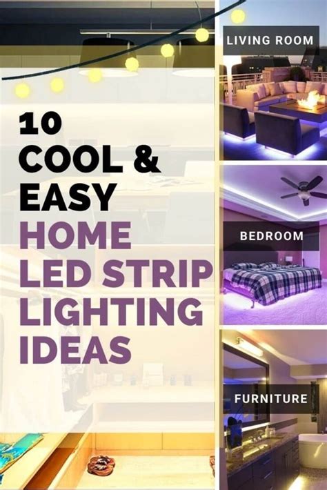 cool easy home led strip lighting ideas arcgo