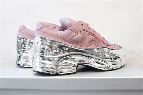 adidas  raf simons rs ozweego pink silver sole hypebae