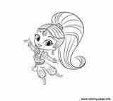 Shimmer Shine Coloring Pages Printable Print Nick Jr Book Getdrawings Color sketch template