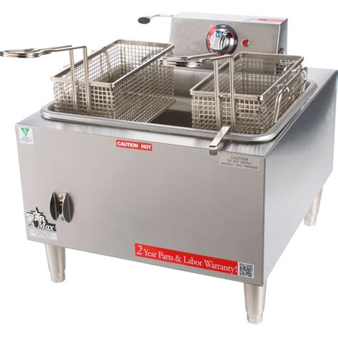 star hlf star max countertop single pottwin basket electric fryer   lbcap