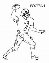 Football Coloring Broncos Player American Denver Logo Kids sketch template