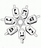 Coloring Dreidel Popular sketch template