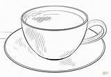 Cup Coffee Drawing Coloring Draw Pages Printable Step Teacup Tea Mug Tutorials Beginners Drawings Kids Supercoloring Cups Sketch Easy Tutorial sketch template