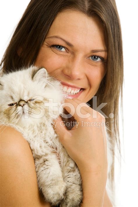 woman  cat stock photo royalty  freeimages