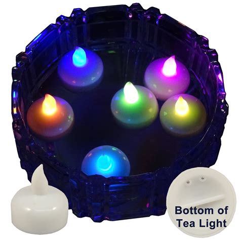 pack  led floating candle tea lights multi color changing walmartcom walmartcom