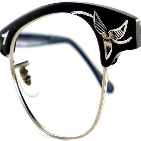 vintage black cat eye glasses eyeglasses sunglasses new 50s frame