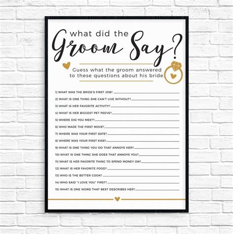 groom  bridal shower game etsy