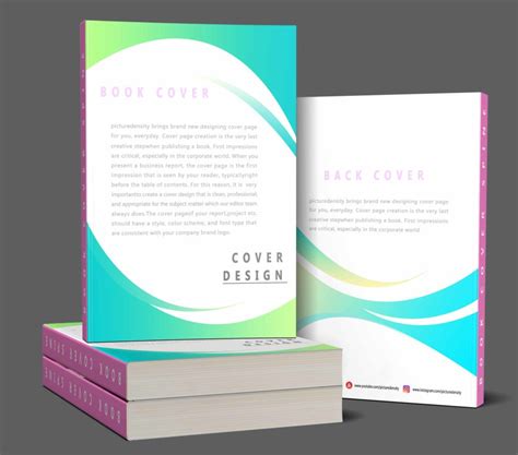 simple book cover page frontspineback psd picturedensity