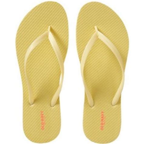 New Ladies Flip Flops Old Navy Thong Sandals Size 7m 37 Yellow Shoes