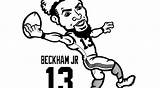 Odell Beckham Coloring sketch template