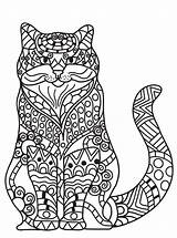 Coloring Adults Cats Fun Kids Volwassenen Katten Votes sketch template