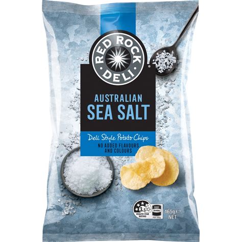 red rock deli sea salt potato chips  big
