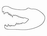 Crocodile Head Pattern Printable Craft Template Templates Outline Cut Stencils Patternuniverse Shape Crafts Color Print Use Printables Tag Tattoo Choose sketch template