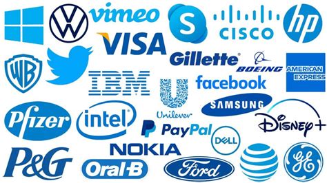 popular companies  blue logos color psychology