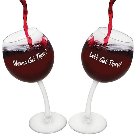 Tipsy Wine Glasses Find Me A T