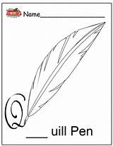 Quill Template Coloring sketch template