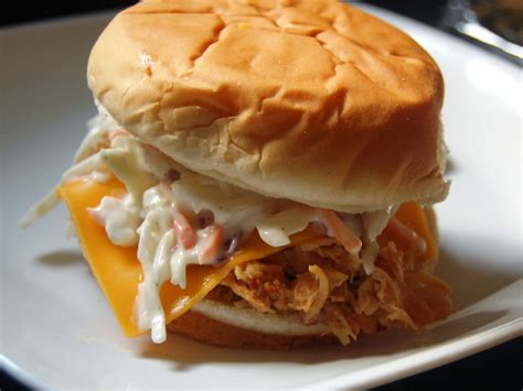 cassie craves slow cooker chicken bacon ranch sandwiches  ranch slaw