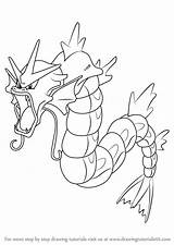 Pokemon Gyarados Coloring Pages Draw Drawing Step Printable Drawingtutorials101 Gyrados Tutorials Mega Colouring Drawings Learn Color Kids Sketch Anime Easy sketch template