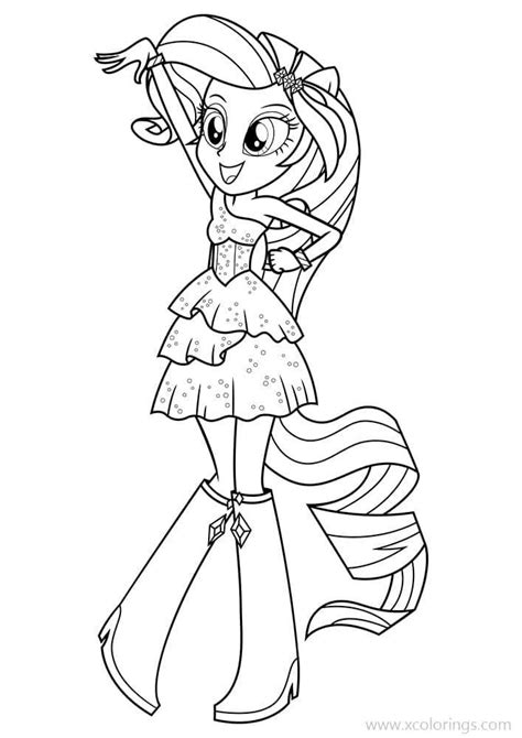 equestria girls coloring pages rarity loves dancing
